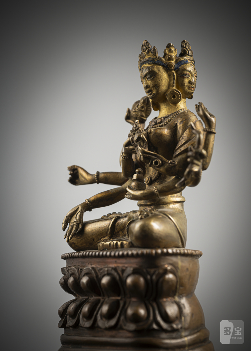 A BRONZE FIGURE OF USHNISHAVIJAYA - 图3